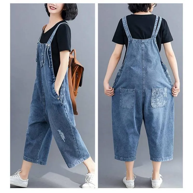 Boho Romper - Denim Overalls