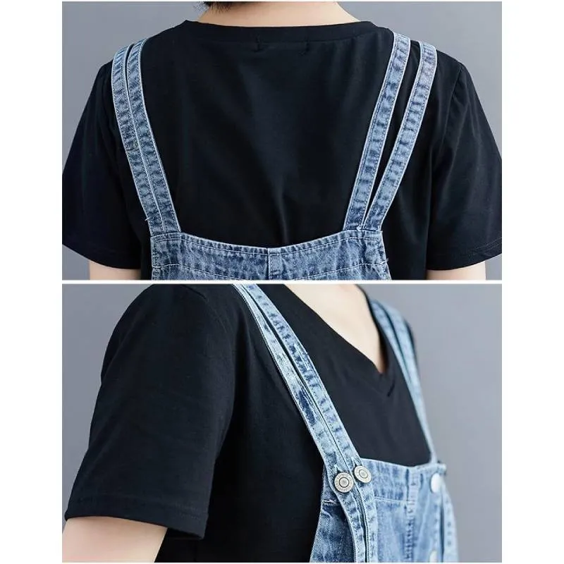 Boho Romper - Denim Overalls