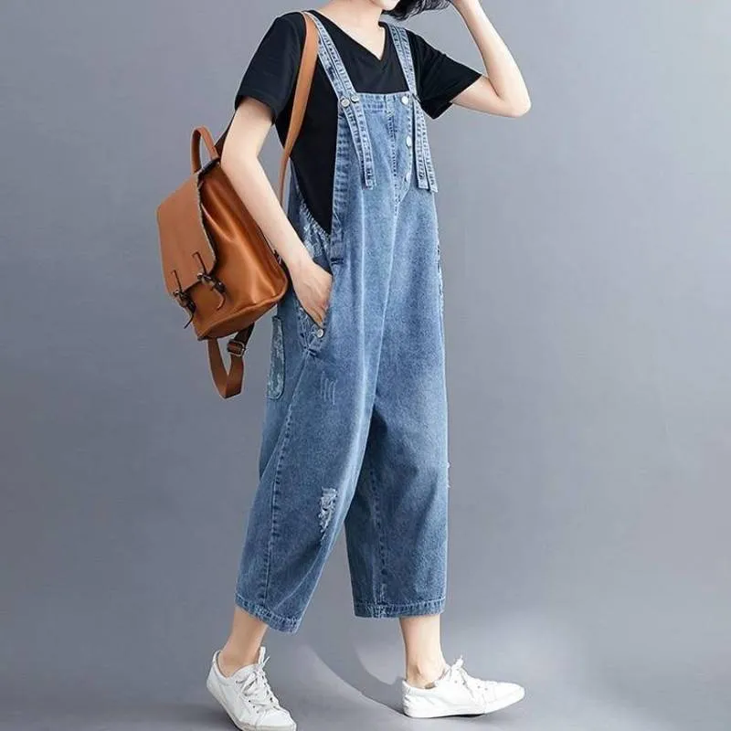 Boho Romper - Denim Overalls