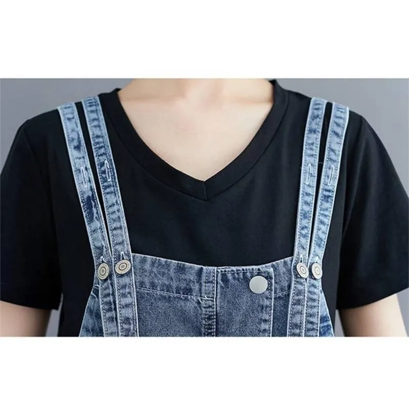 Boho Romper - Denim Overalls