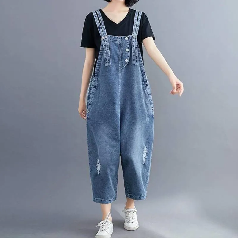 Boho Romper - Denim Overalls