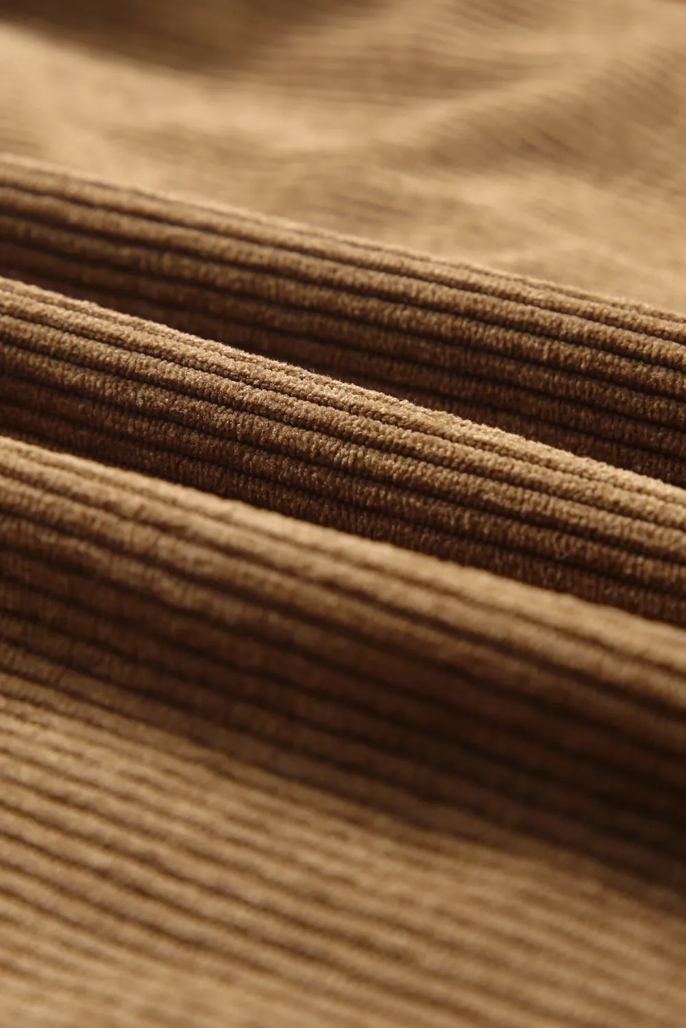 Brown Aztec Pattern Corduroy Shacket