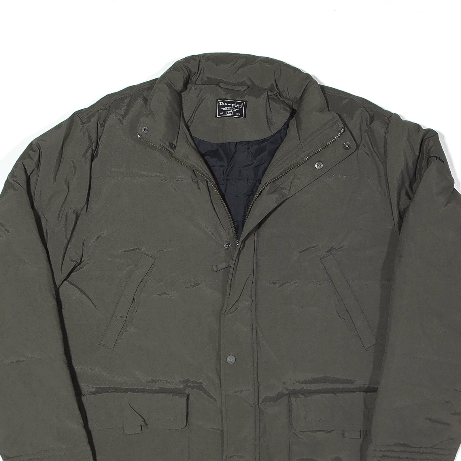 CHAMPION Down Insulated Coat Grey Mens XL