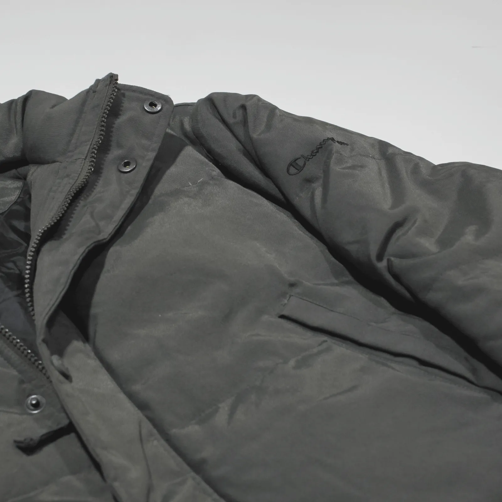 CHAMPION Down Insulated Coat Grey Mens XL