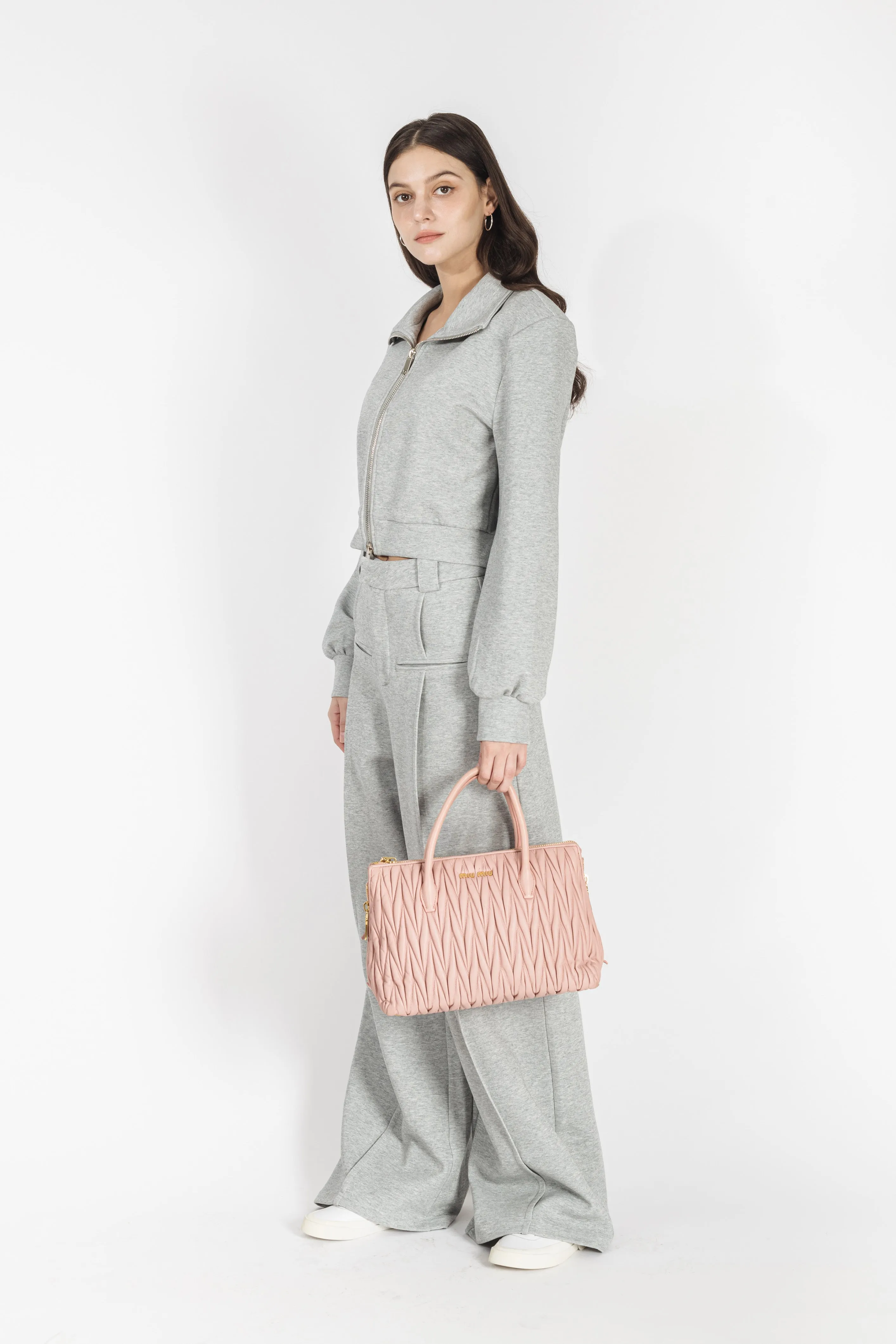 Coollinps Zip U High Neck Crop Jacket