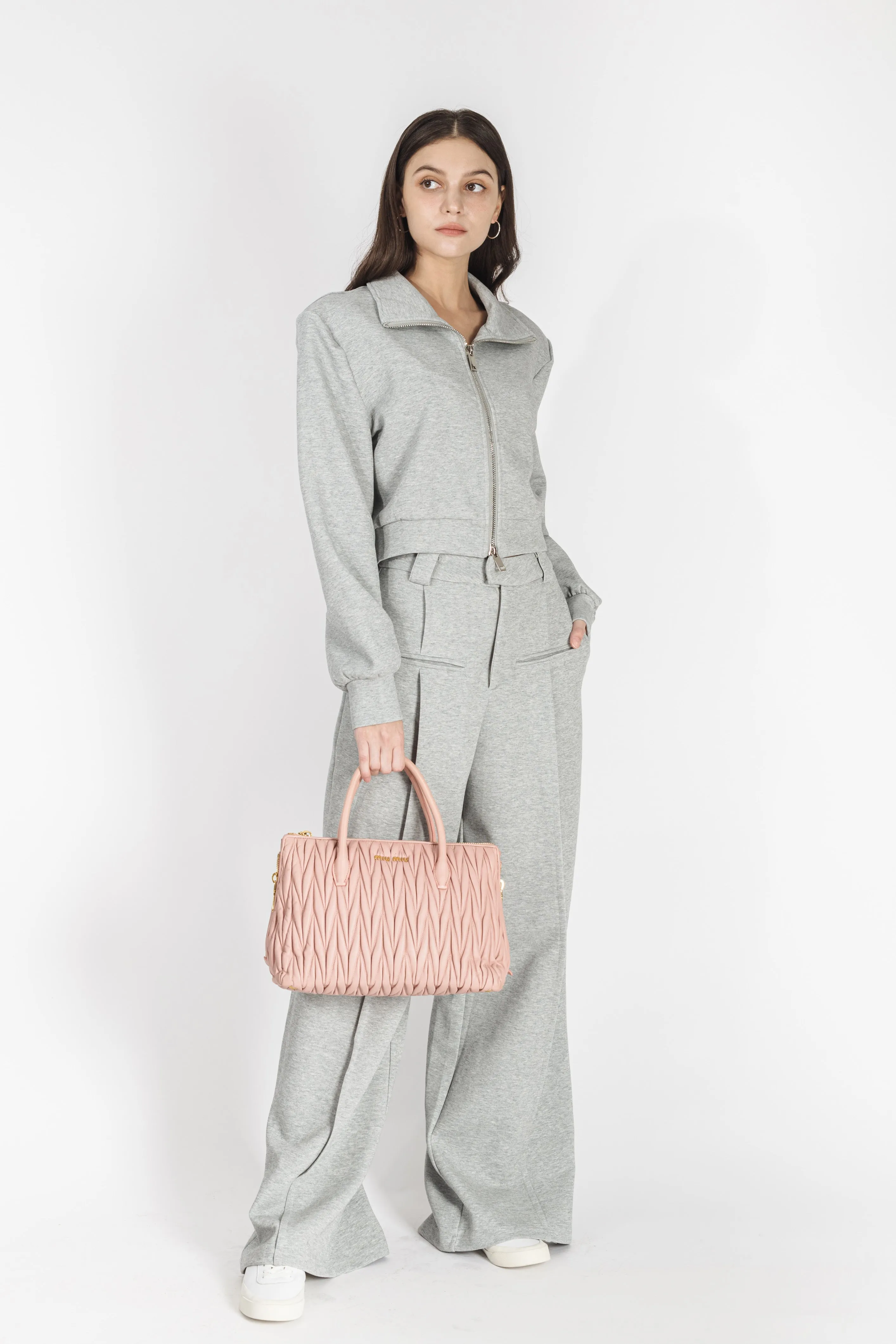 Coollinps Zip U High Neck Crop Jacket