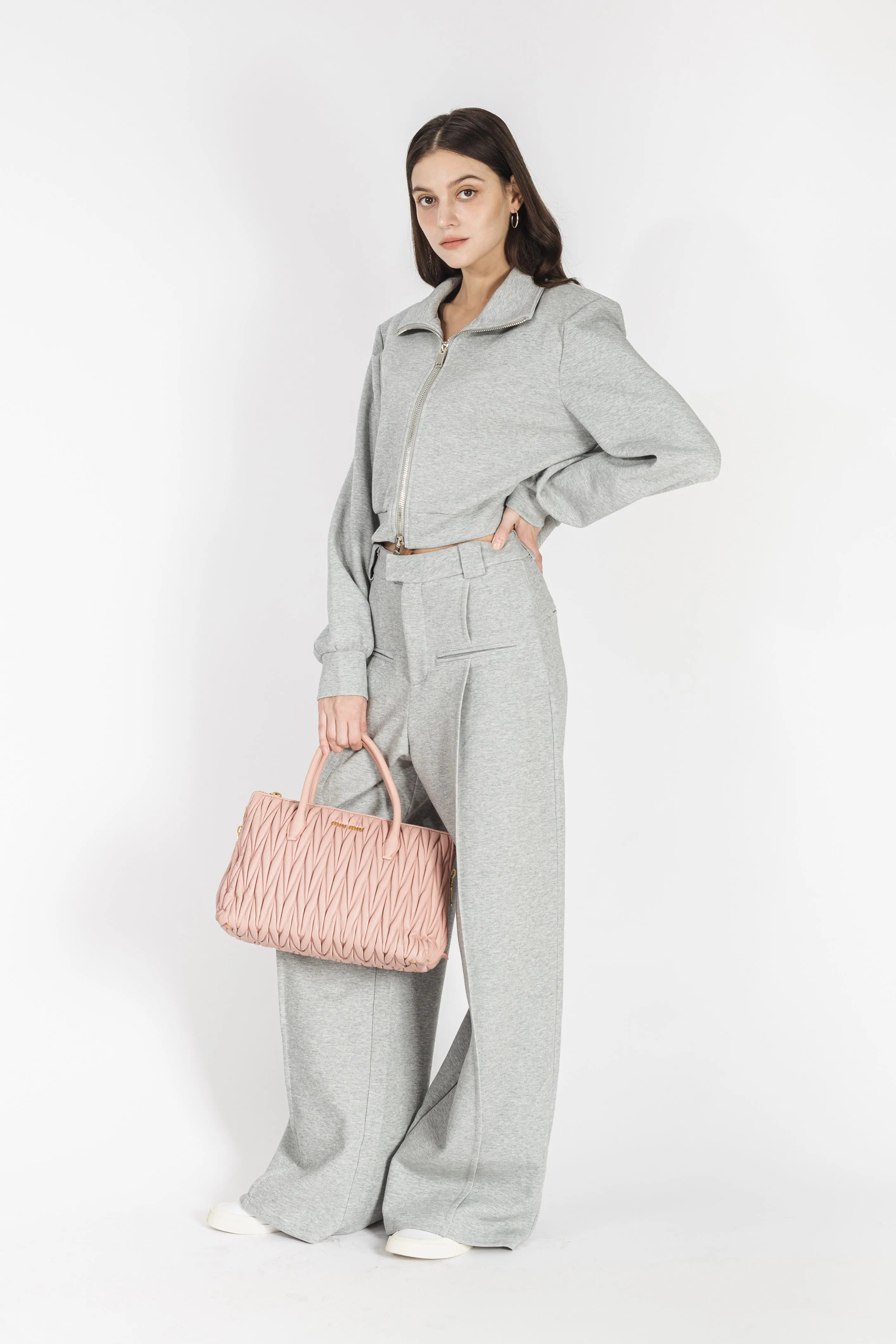 Coollinps Zip U High Neck Crop Jacket
