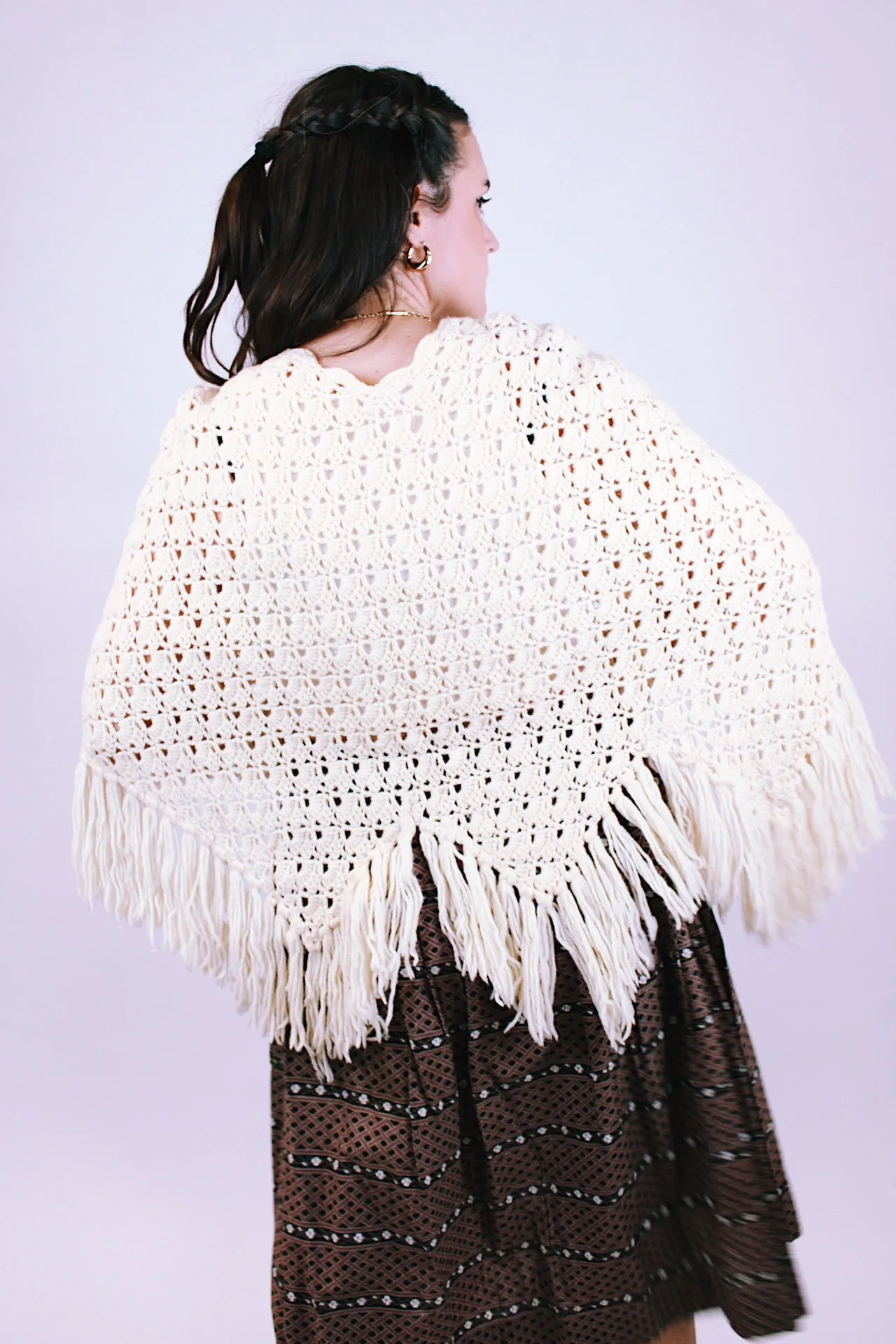 Crochet Fringed Poncho