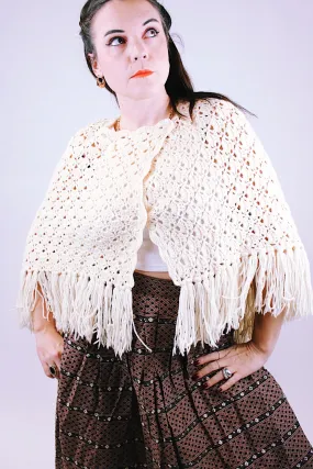 Crochet Fringed Poncho