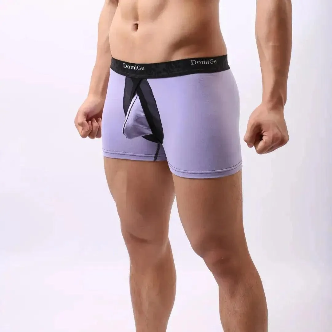 DomiGe Men's Cotton Stretch Boxer Briefs: Enhanced Underwear