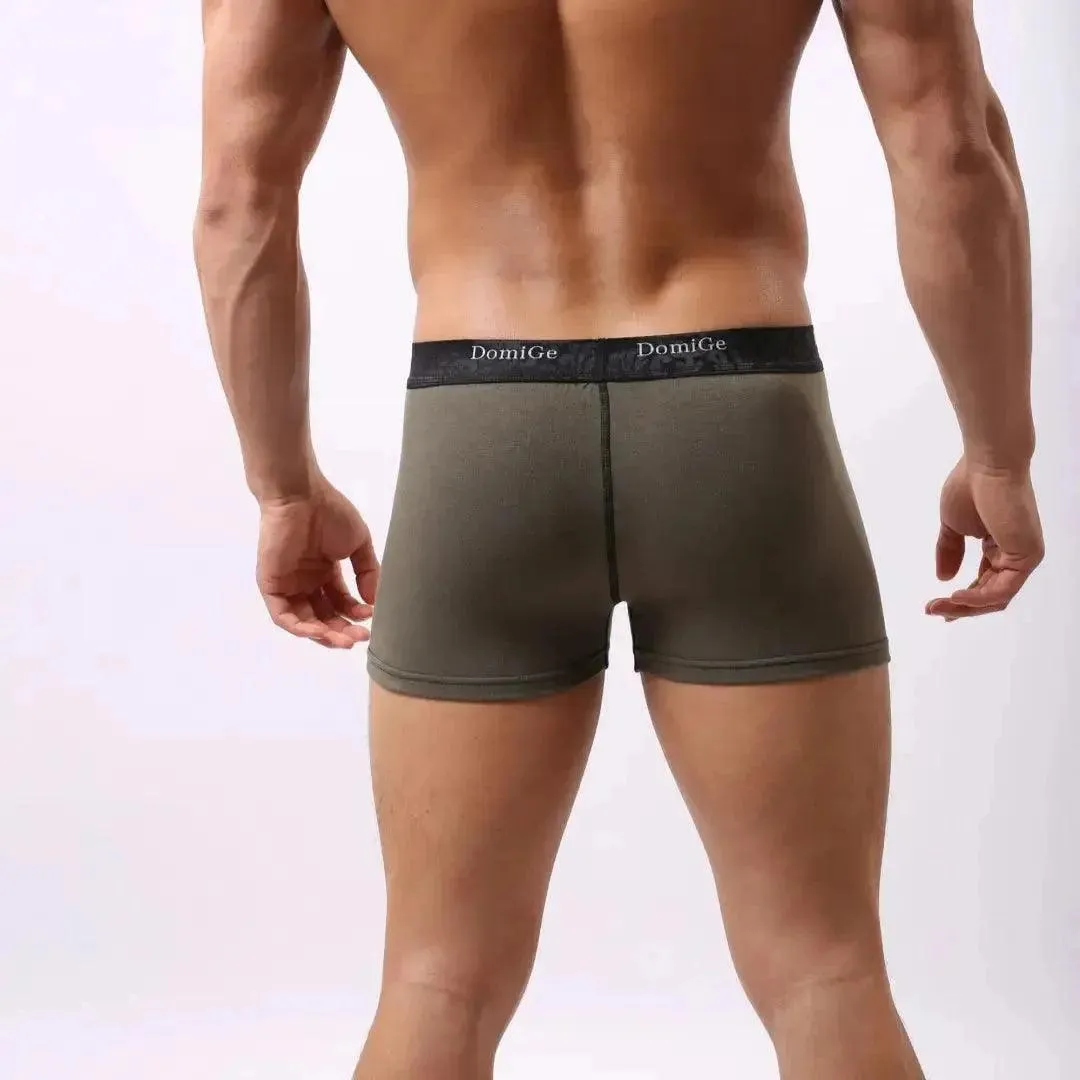 DomiGe Men's Cotton Stretch Boxer Briefs: Enhanced Underwear
