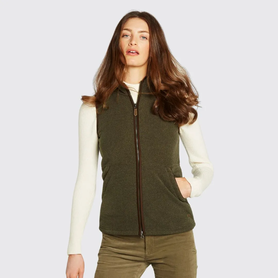 Dubarry Women's Carbury Women's Fleece Gilet in Olive
