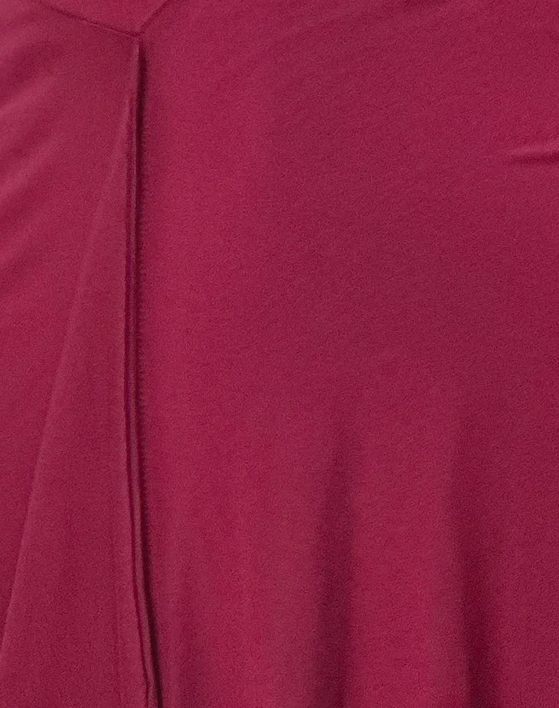 Esmeray Midi Skirt in Burgundy