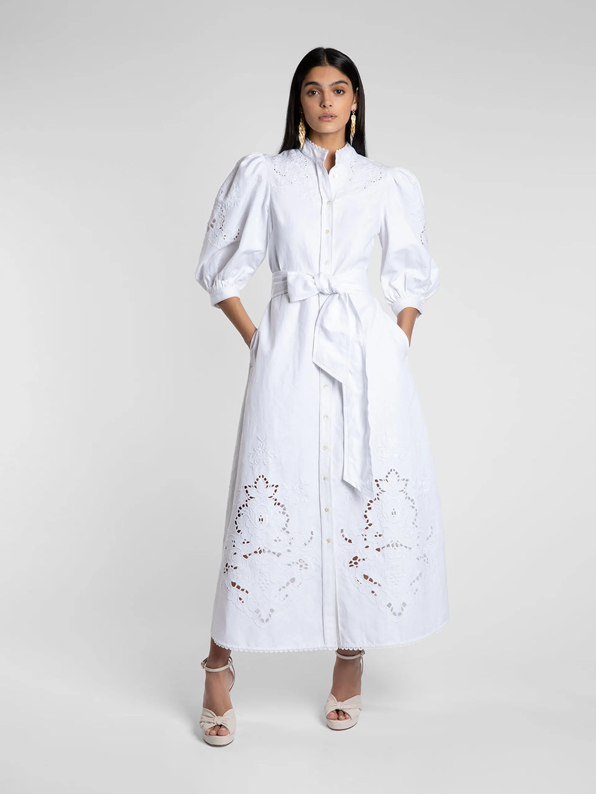 Esther white cutwork dress