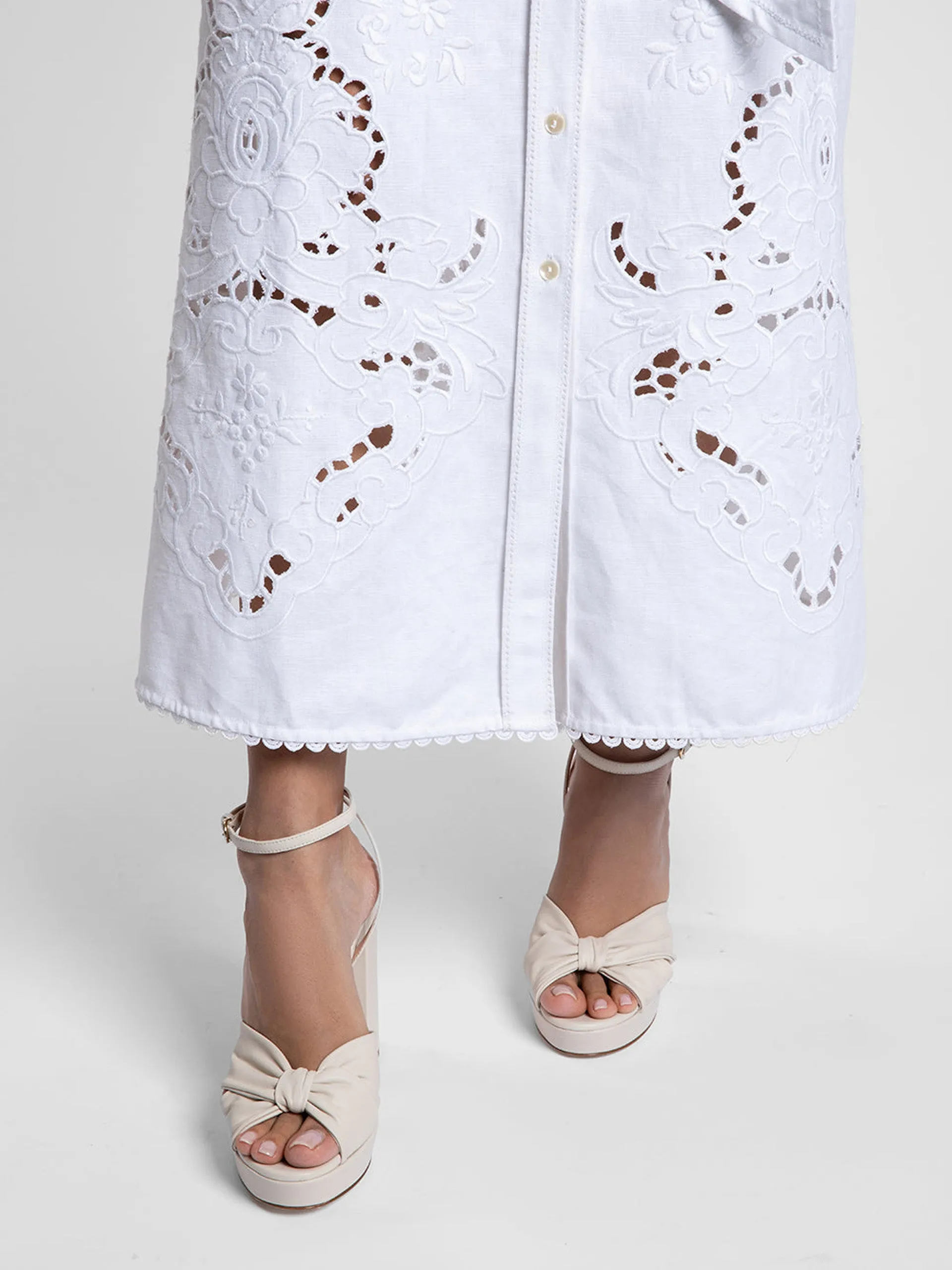 Esther white cutwork dress