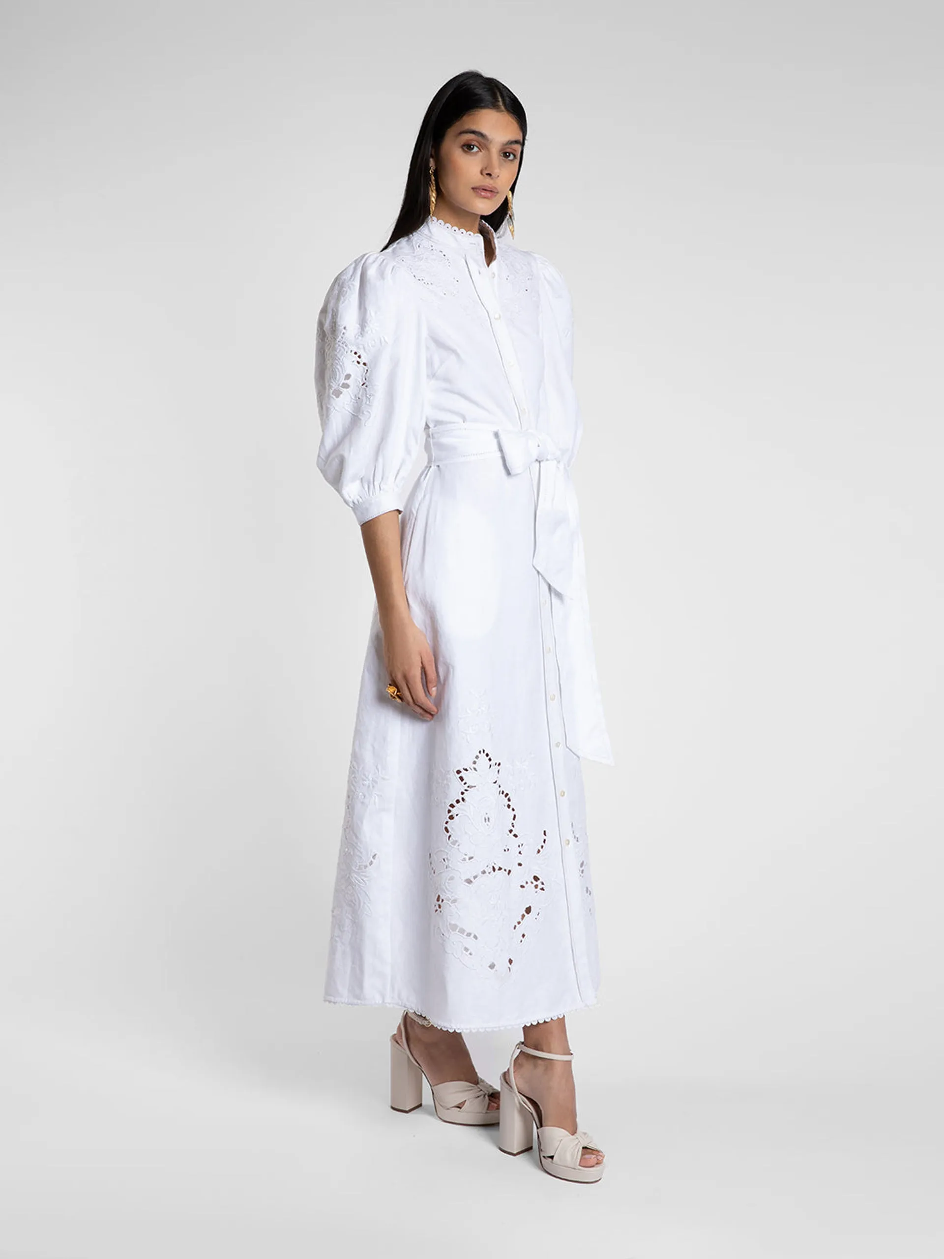 Esther white cutwork dress