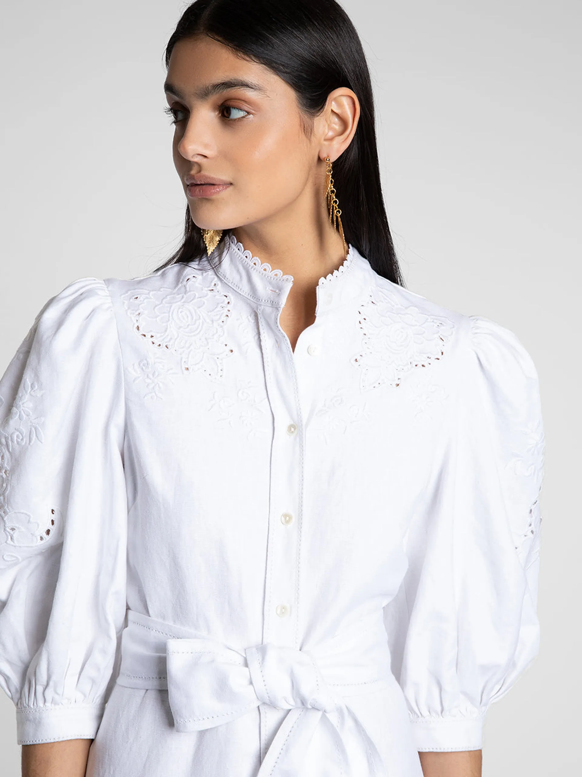 Esther white cutwork dress