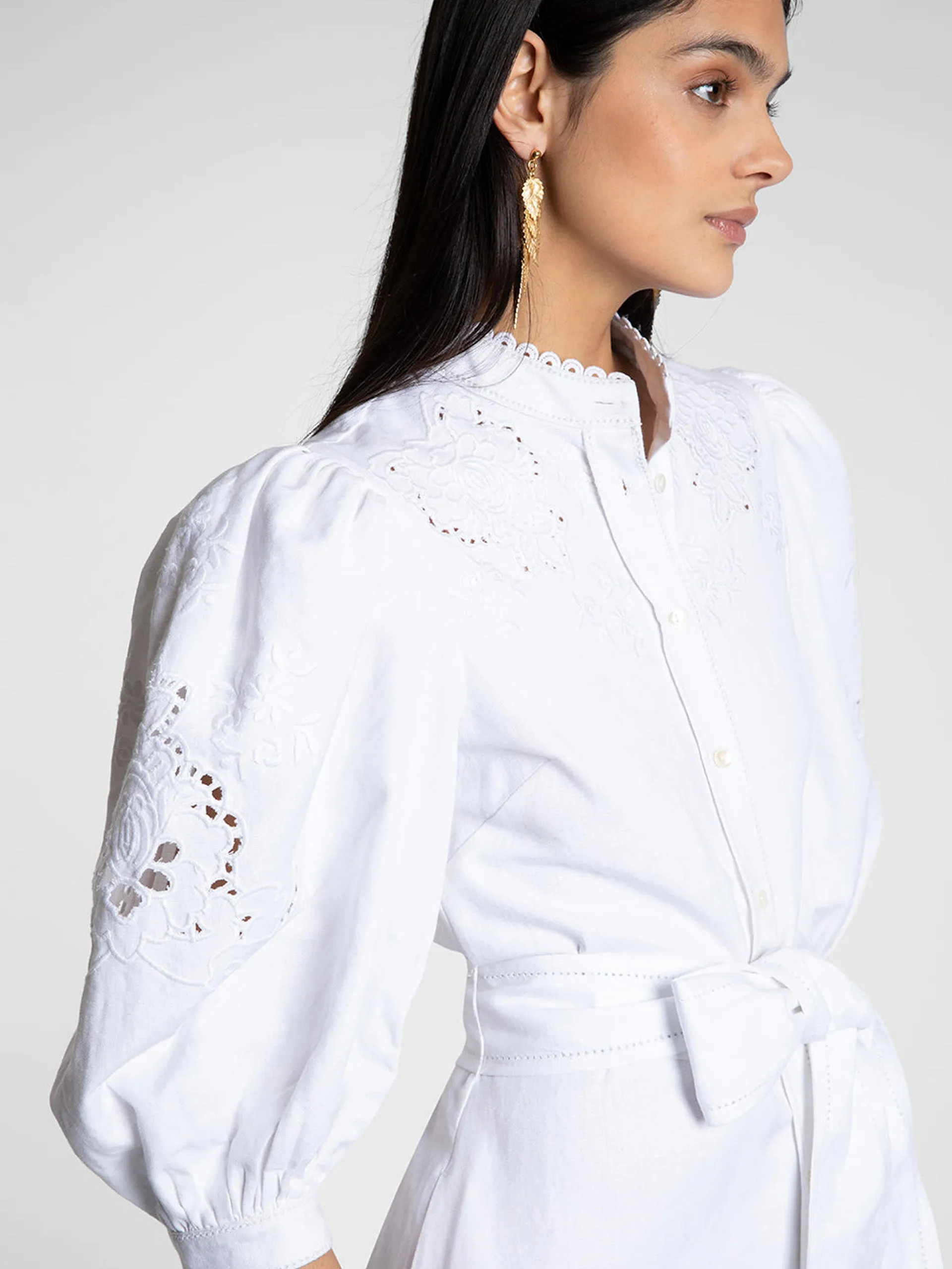 Esther white cutwork dress