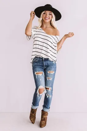 Feeling Fortunate Stripe Shift Tee