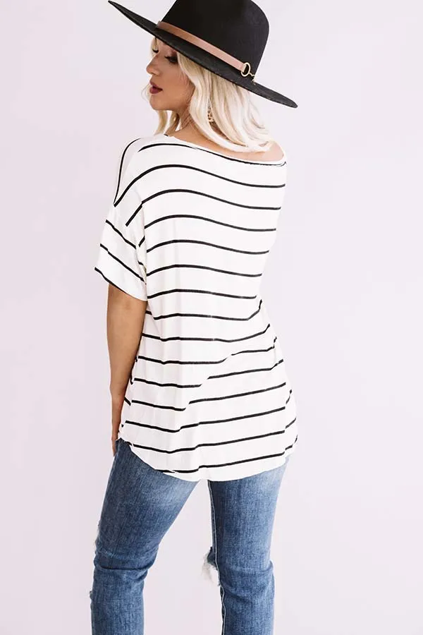 Feeling Fortunate Stripe Shift Tee