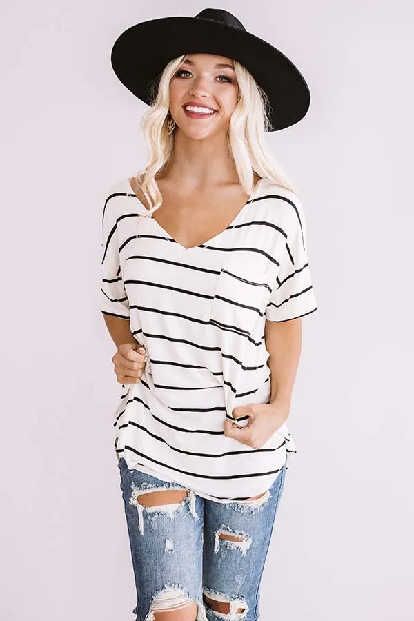Feeling Fortunate Stripe Shift Tee