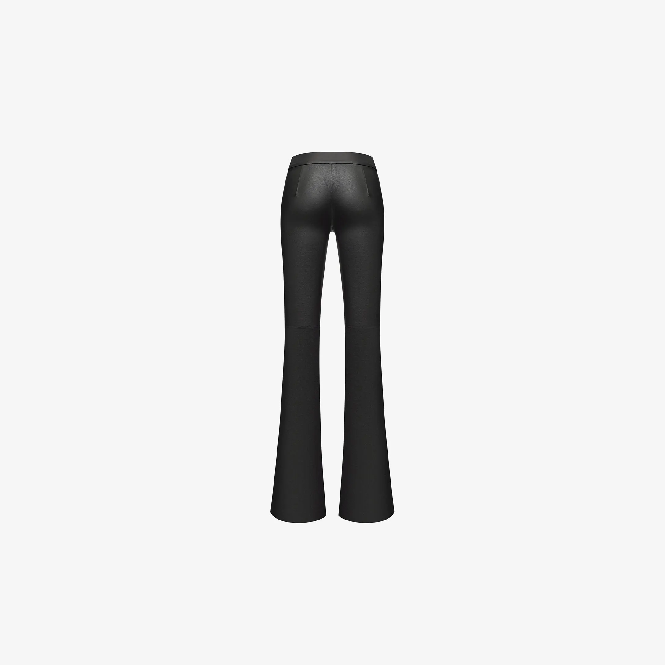 FLAREED PANTS IN STRETCH LAMBSKIN