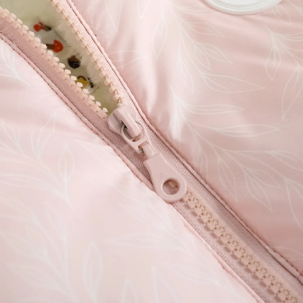 Girls Pink Zip Long Sleeve Coat