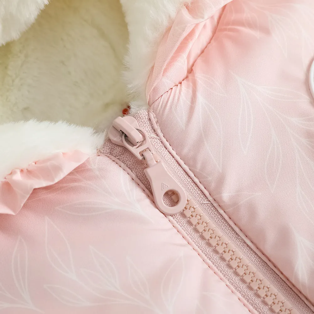 Girls Pink Zip Long Sleeve Coat