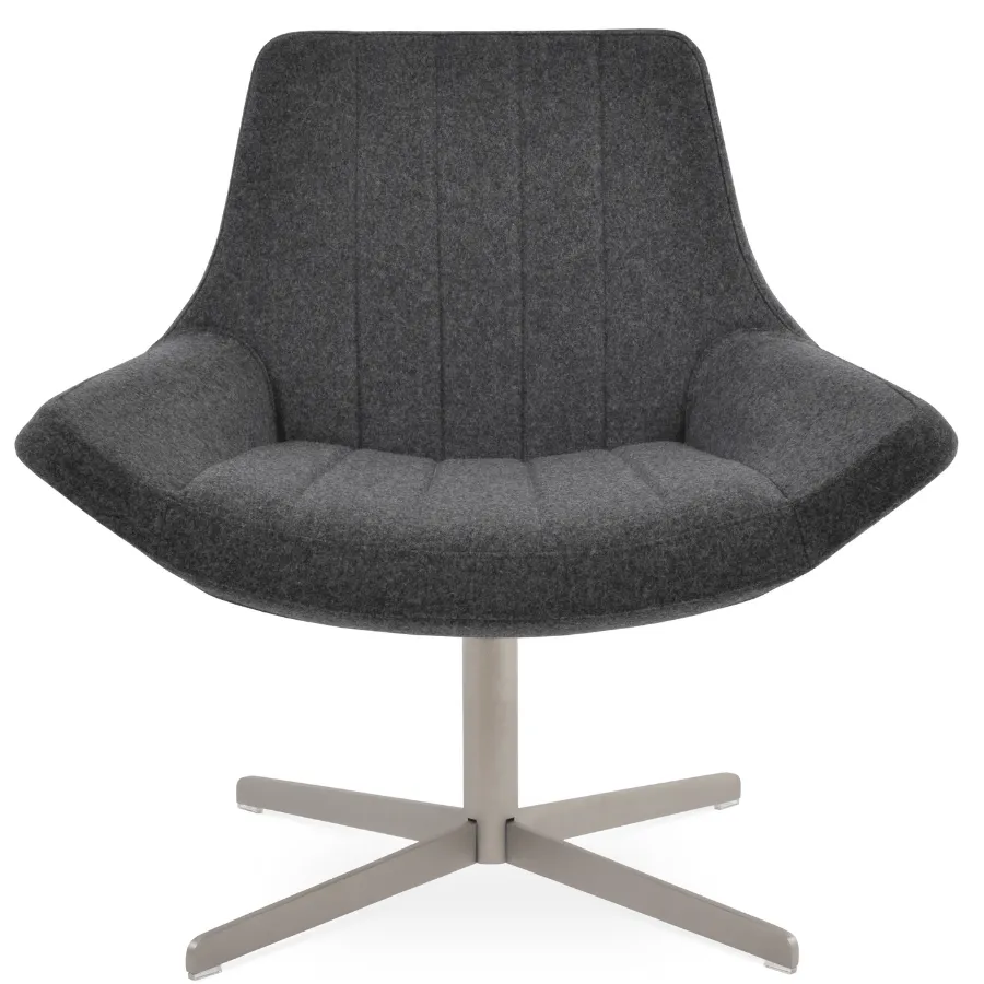 Grey Swivel Armchair Bellagio