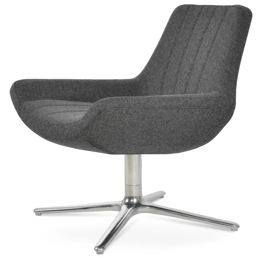 Grey Swivel Armchair Bellagio
