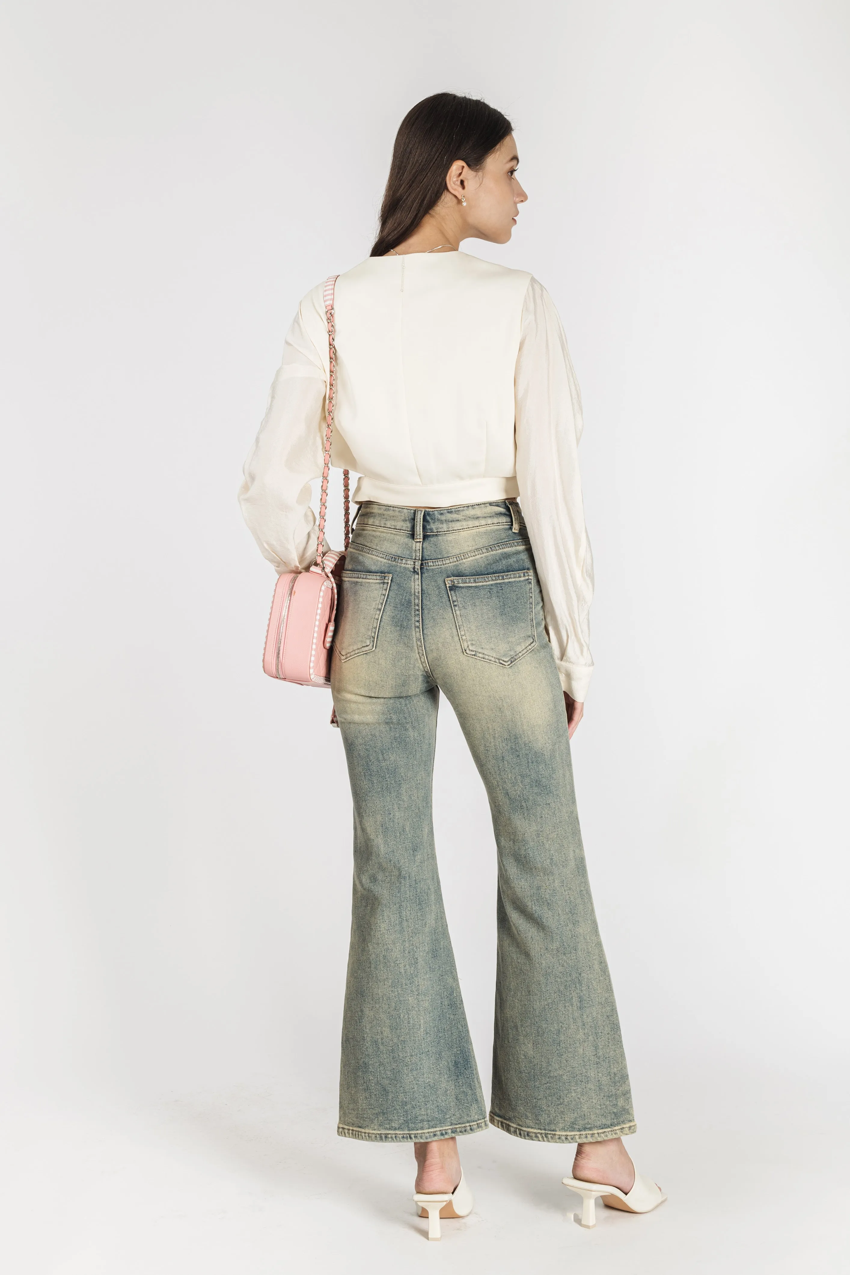 Haisley V Neck Single Breasted Crop Jacket