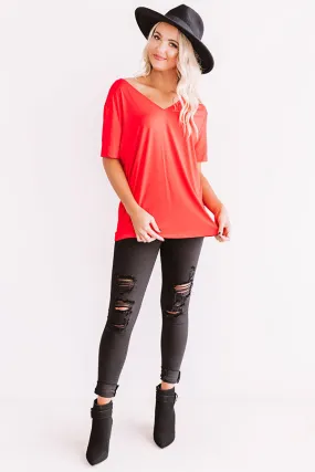 Magic Hour Shift Tee In Red