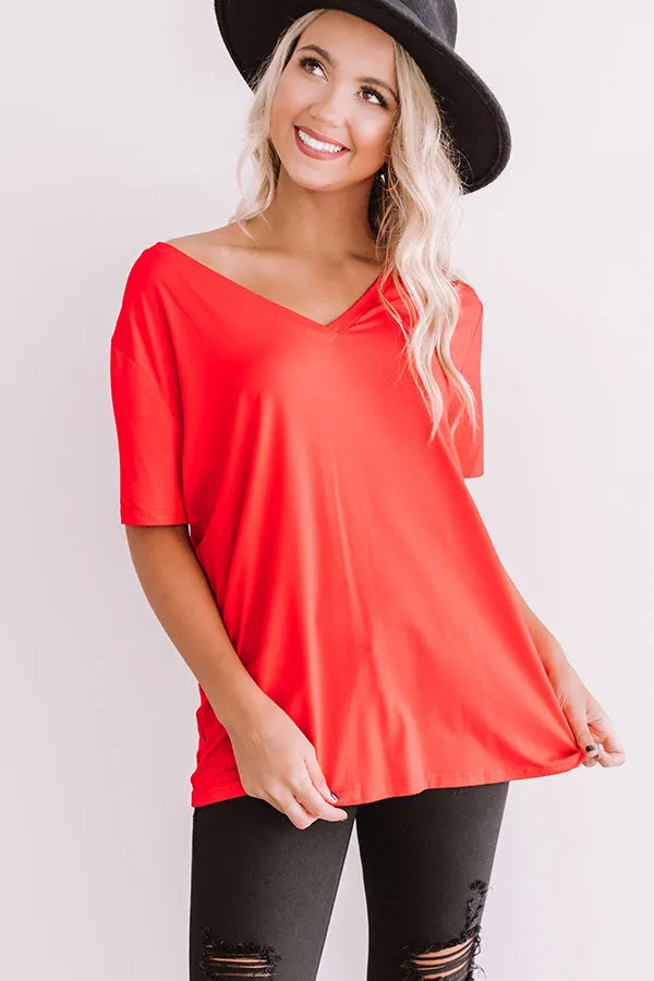 Magic Hour Shift Tee In Red