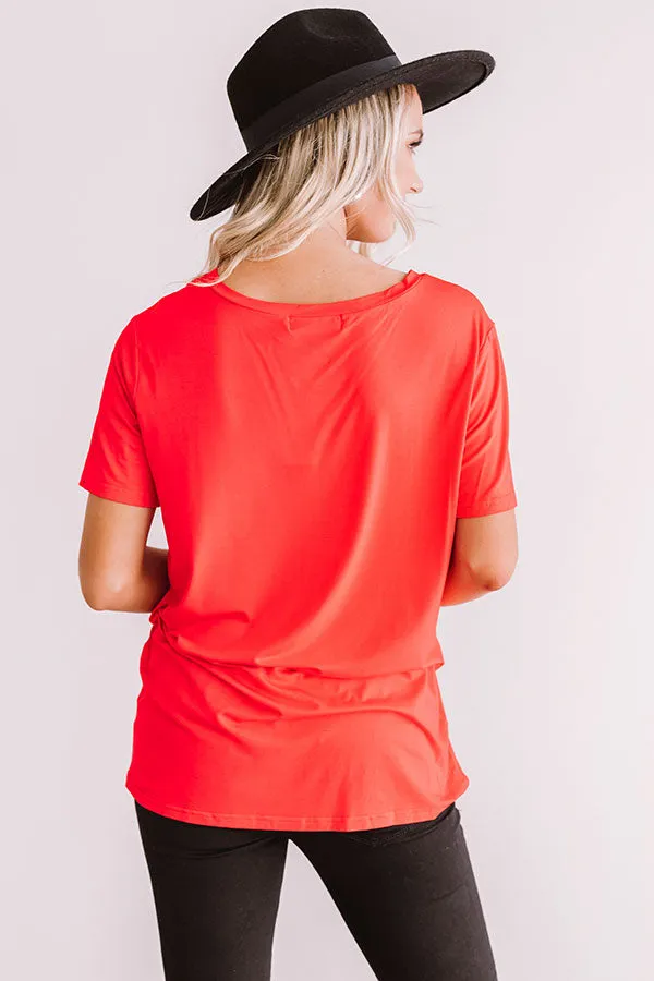 Magic Hour Shift Tee In Red