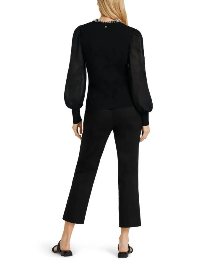 Mesh Sleeve Cardigan