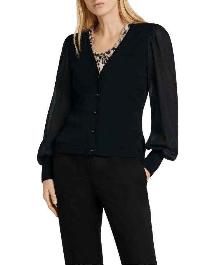 Mesh Sleeve Cardigan