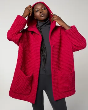 Patterned Hooded Zip Parka