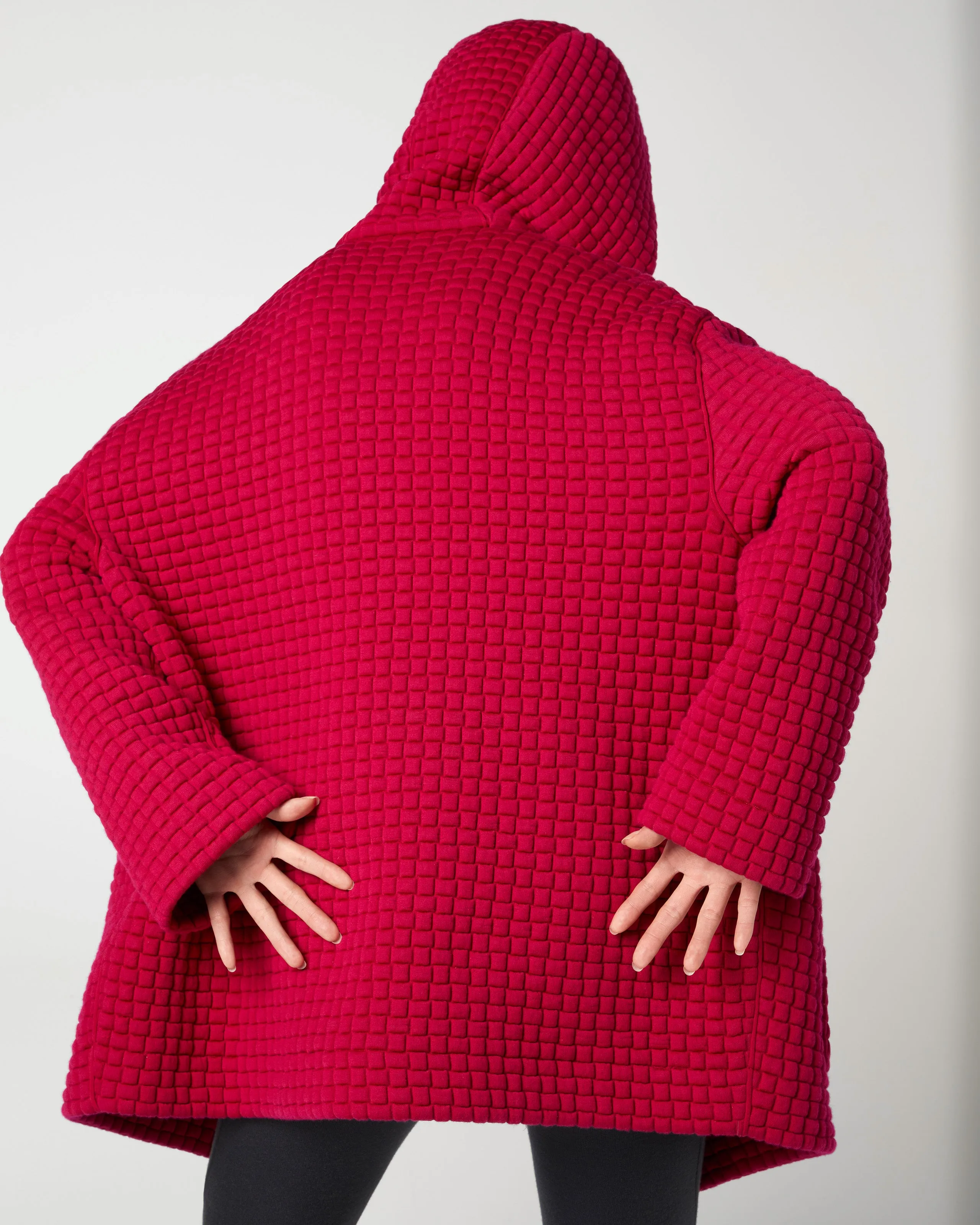 Patterned Hooded Zip Parka