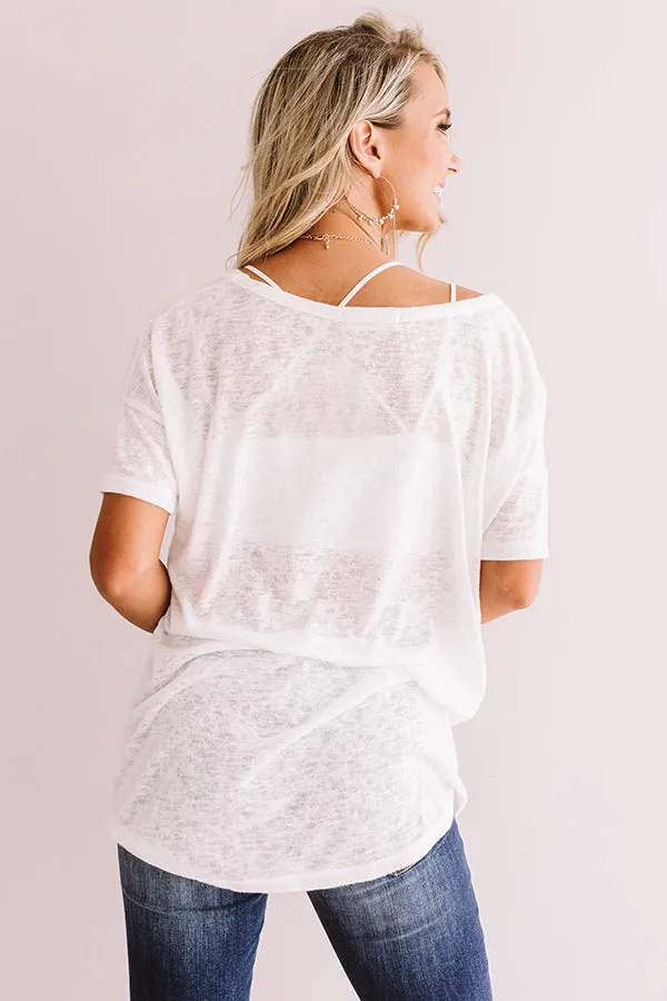 Proud Moment Shift Tee In White