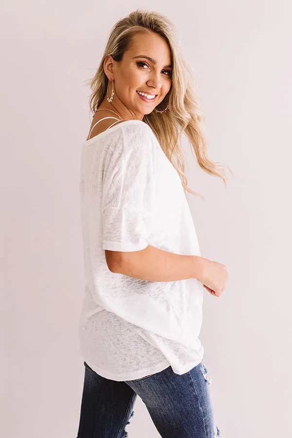 Proud Moment Shift Tee In White
