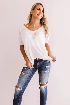 Proud Moment Shift Tee In White