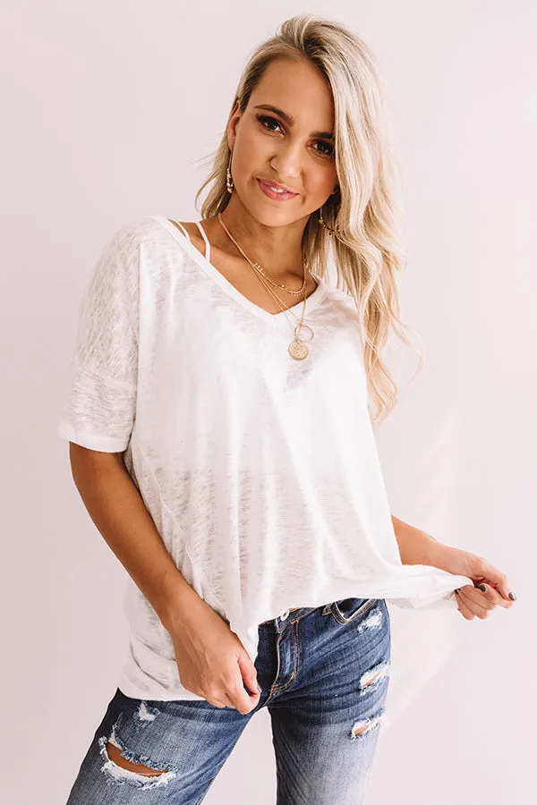 Proud Moment Shift Tee In White