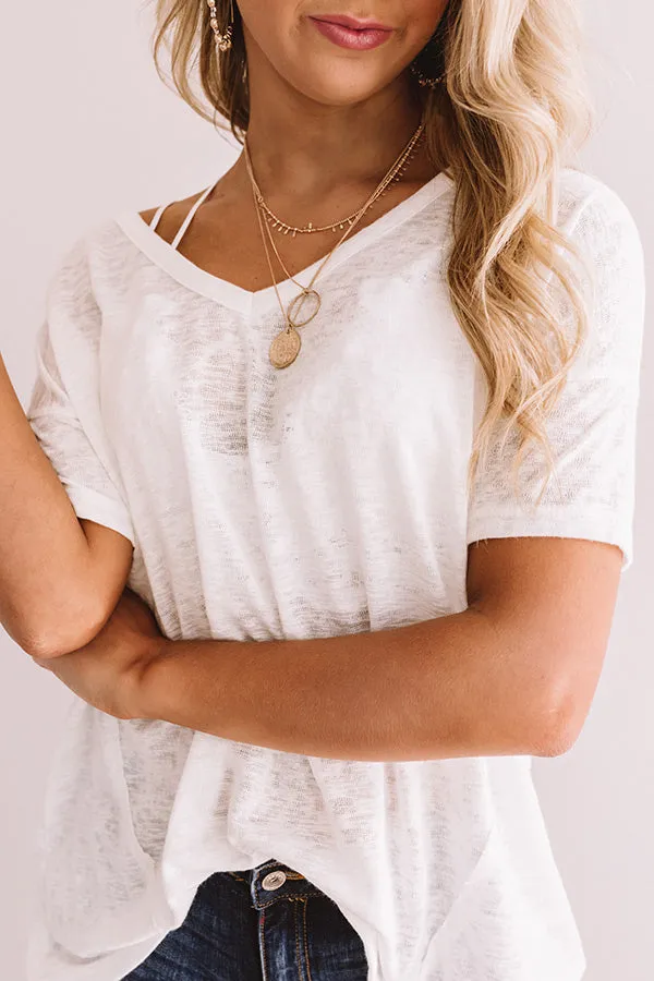 Proud Moment Shift Tee In White