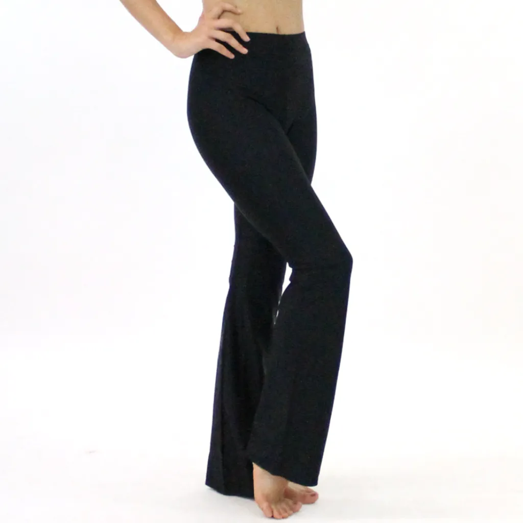 SALE - DANNI - LYCRA JAZZ PANTS / TROUSERS - REGULAR LEG LENGTH - BLACK