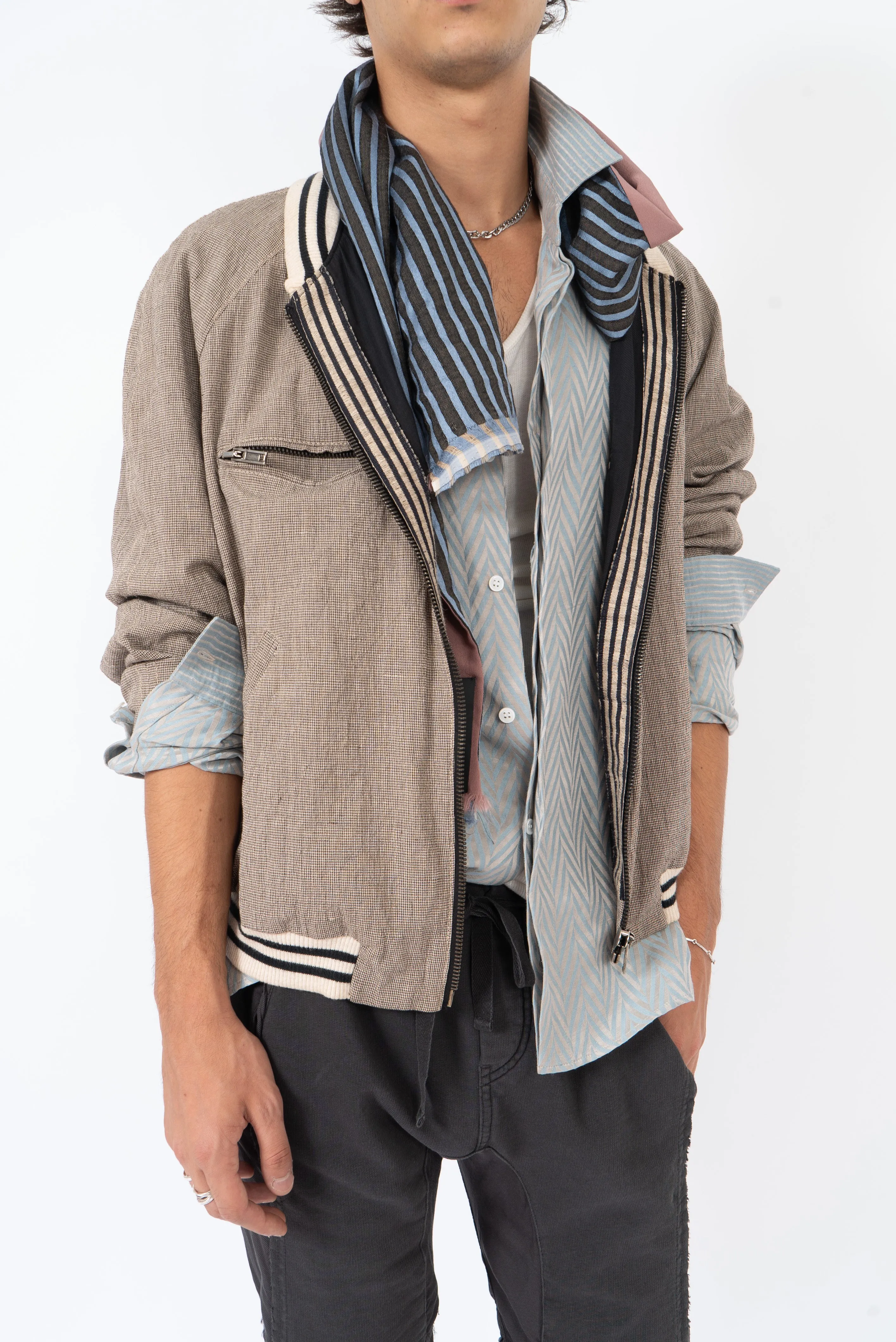 SS15 Houndstooth College Bomber