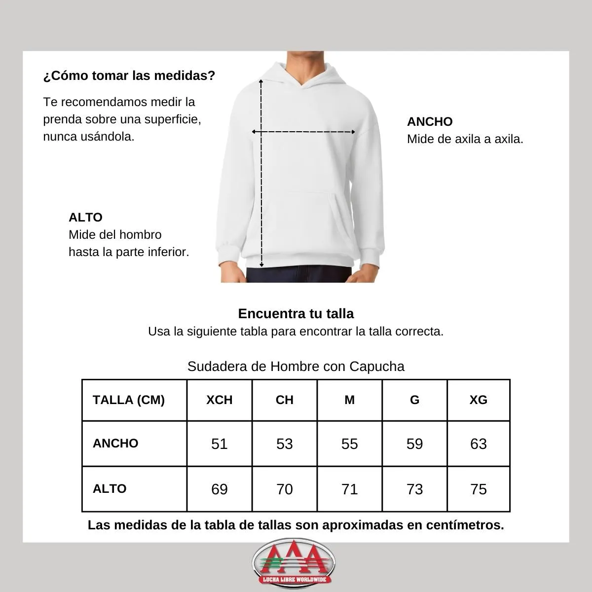 Sudadera Hombre Hoodie Pro Dry Lucha Libre AAA La Parka 66 20