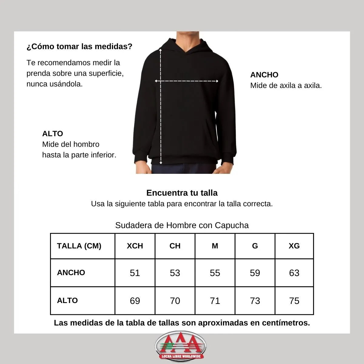 Sudadera Hombre Hoodie Pro Dry Lucha Libre AAA La Parka 66 20