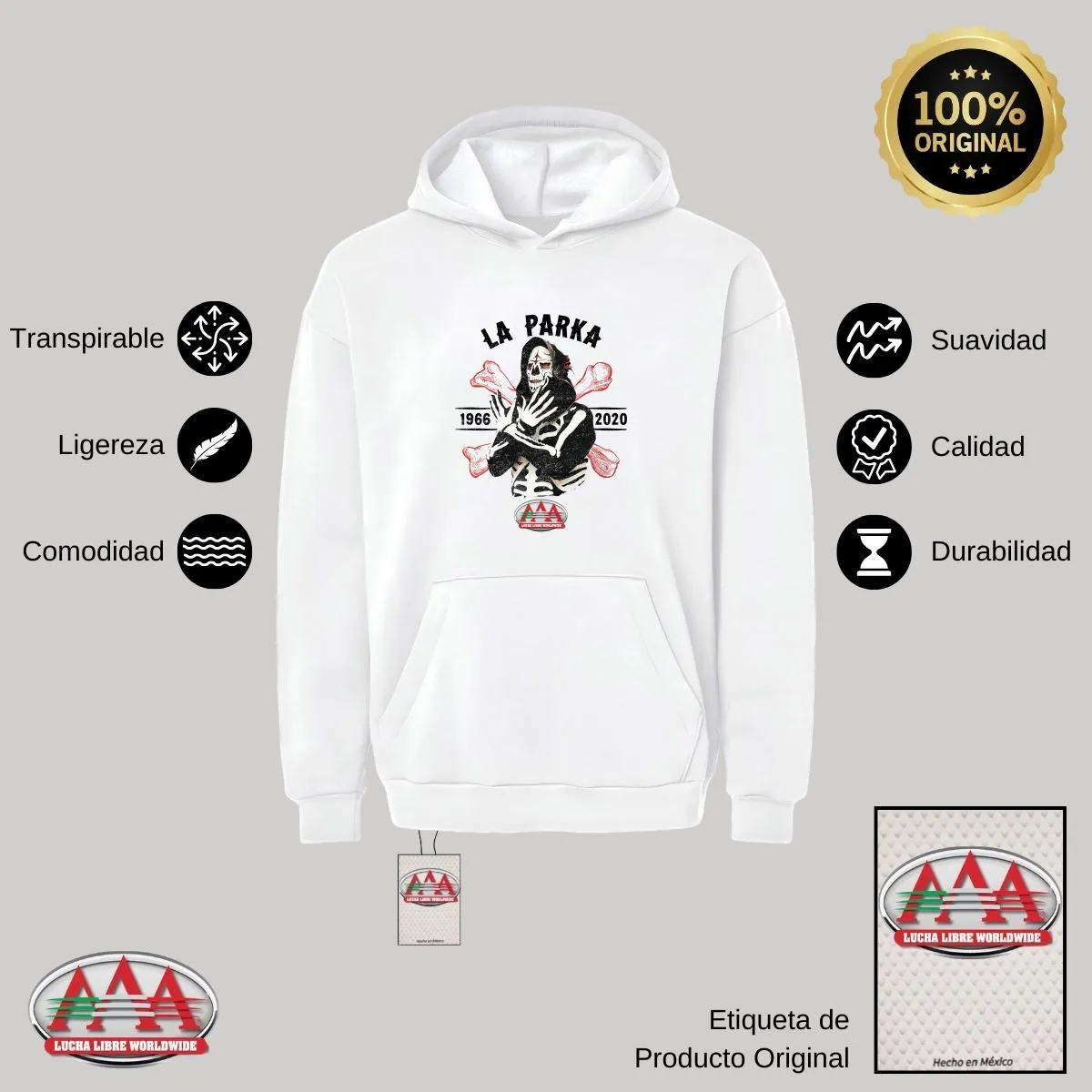Sudadera Mujer Hoodie Pro Dry Lucha Libre AAA La Parka 66 20