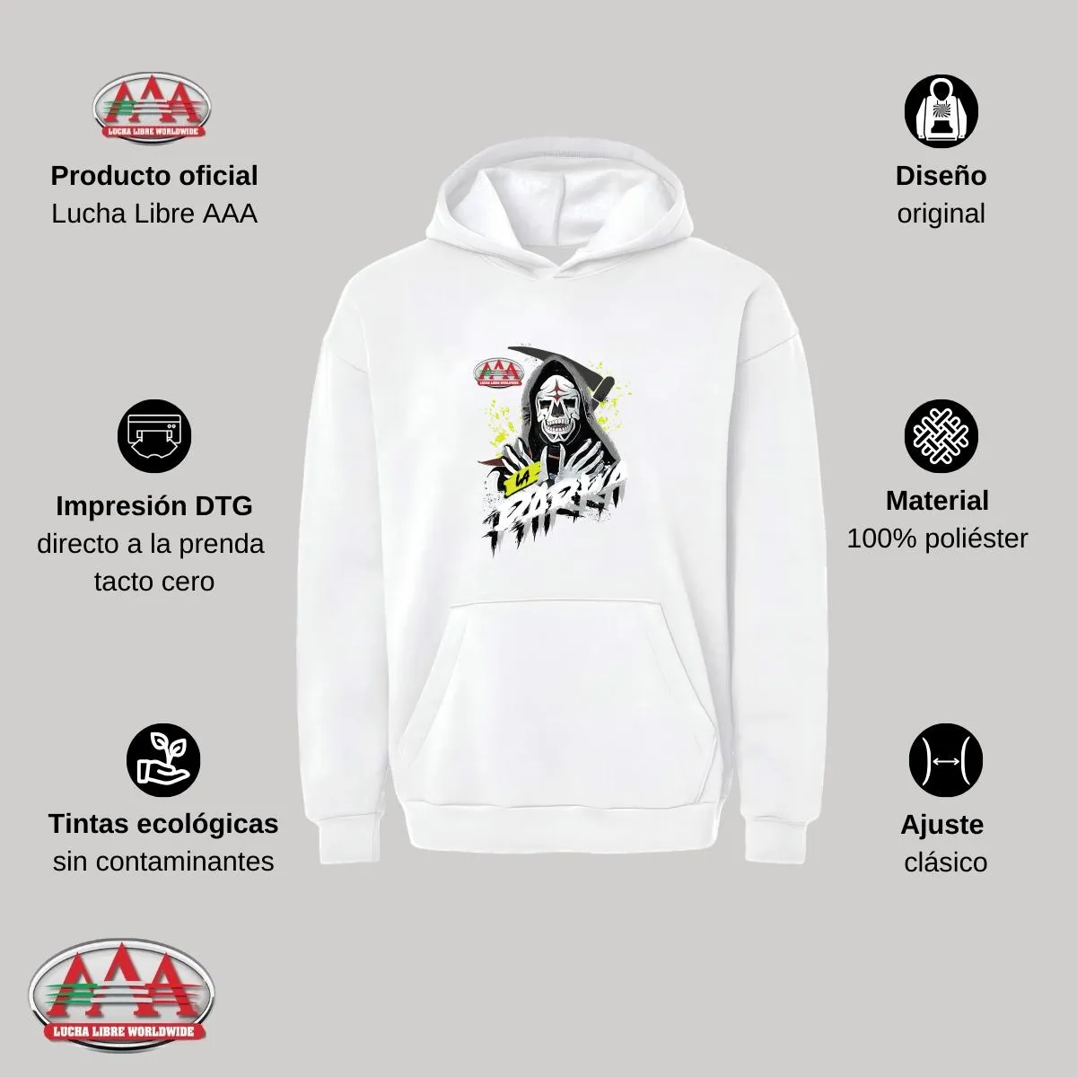 Sudadera Mujer Hoodie Pro Dry Lucha Libre AAA La Parka