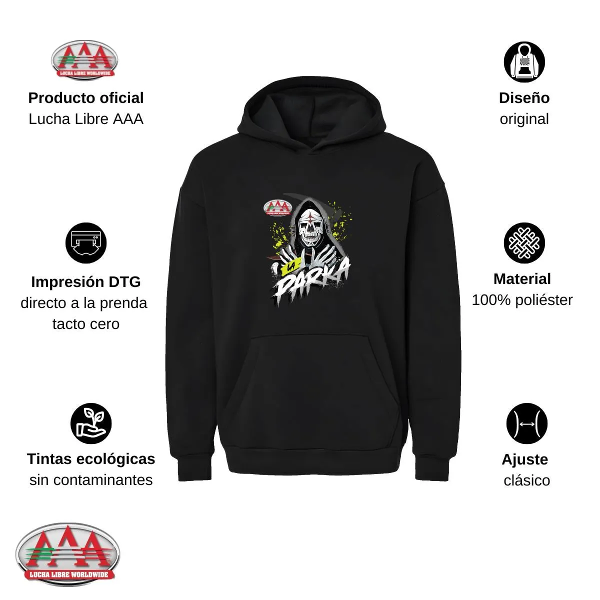 Sudadera Mujer Hoodie Pro Dry Lucha Libre AAA La Parka